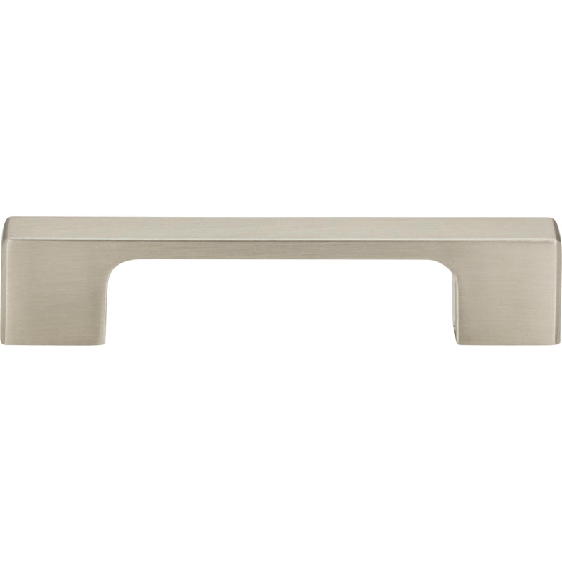 Thin Square Pull 3 3/4 Inch (c-c) Brushed Nickel