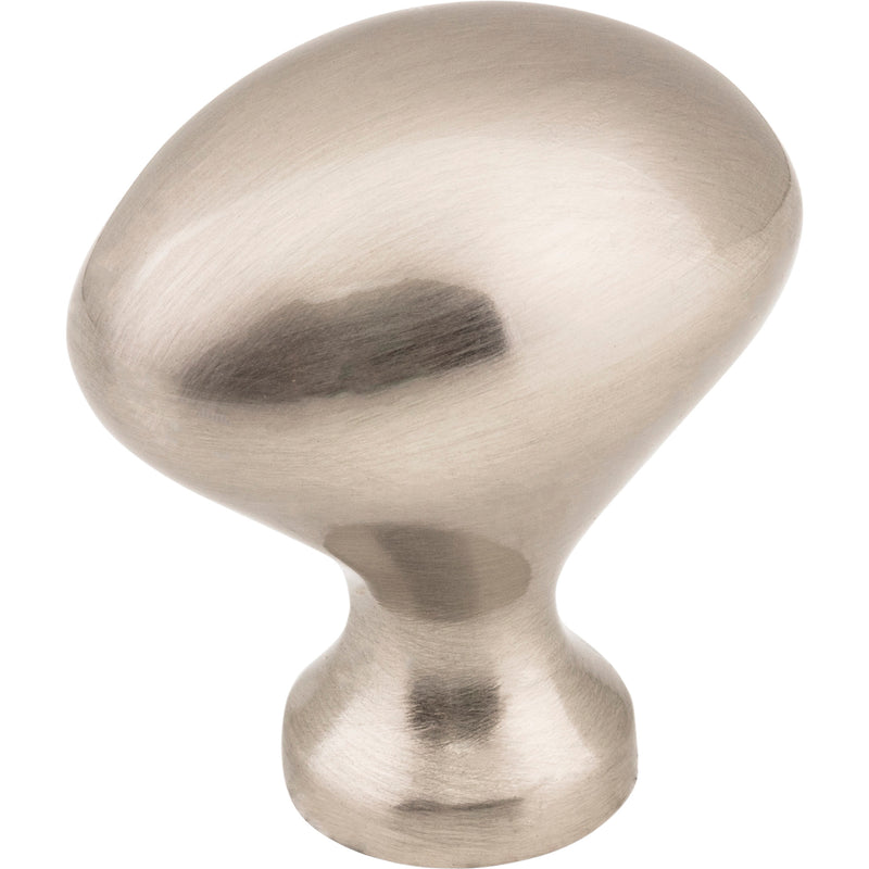 1-1/8" Overall Length Satin Nickel Oval Merryville Cabinet Knob