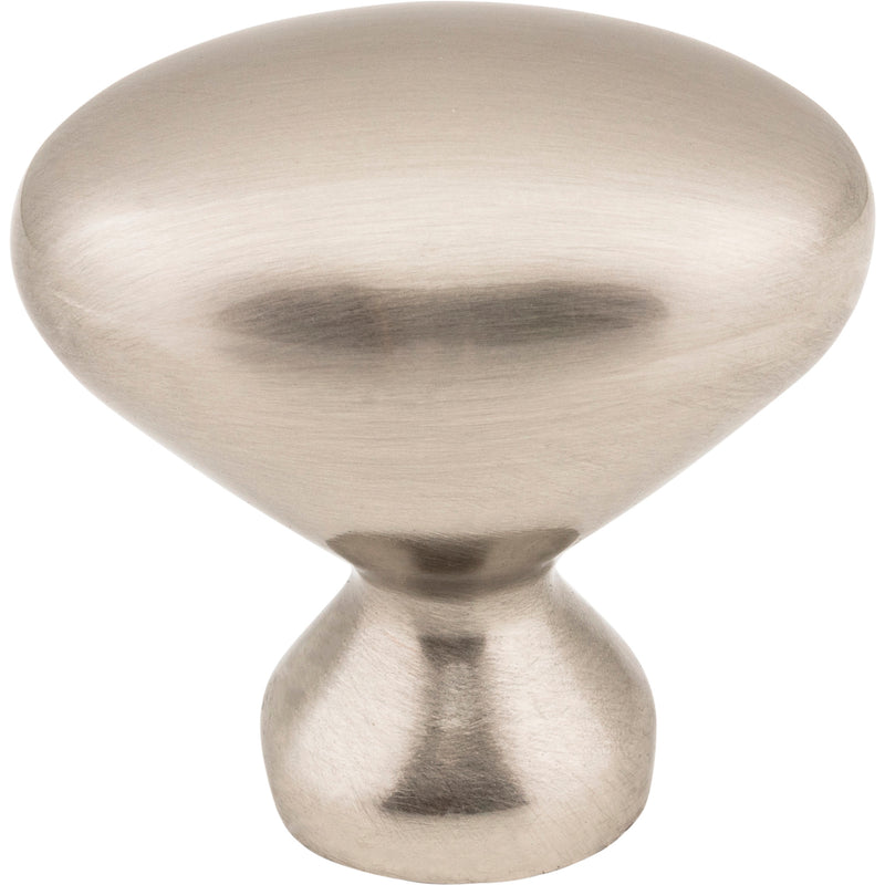 1-1/4" Overall Length Satin Nickel Oval Merryville Cabinet Knob