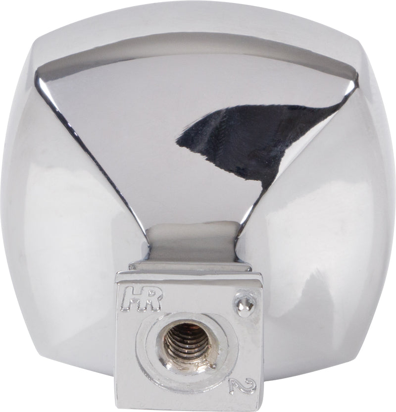 1-3/8" Overall Length Polished Chrome Square Audrey Cabinet Knob