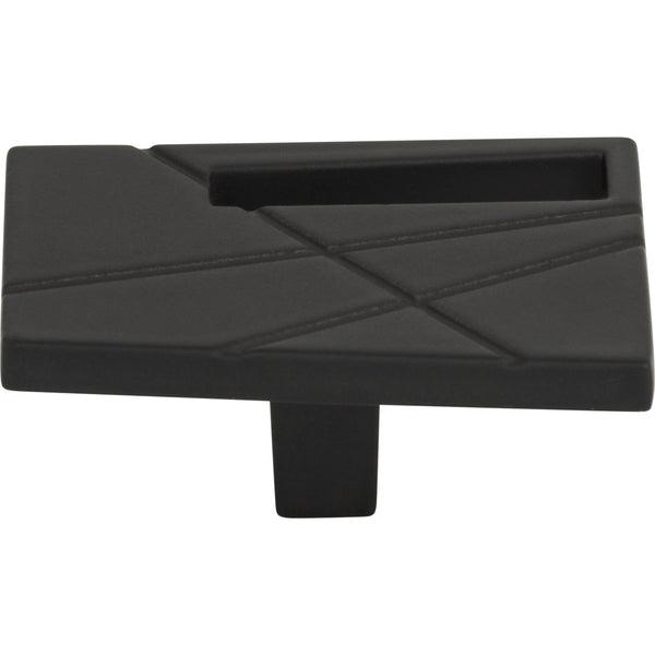 Modernist Right Knob 1 3/4 Inch Matte Black