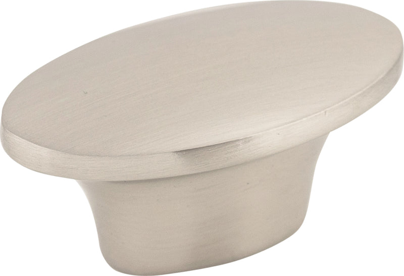 Dakota Oval Knob 1 1/2 Inch Brushed Satin Nickel