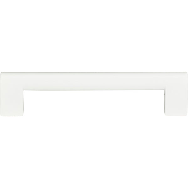 Round Rail Pull 5 1/16 Inch (c-c) High White Gloss