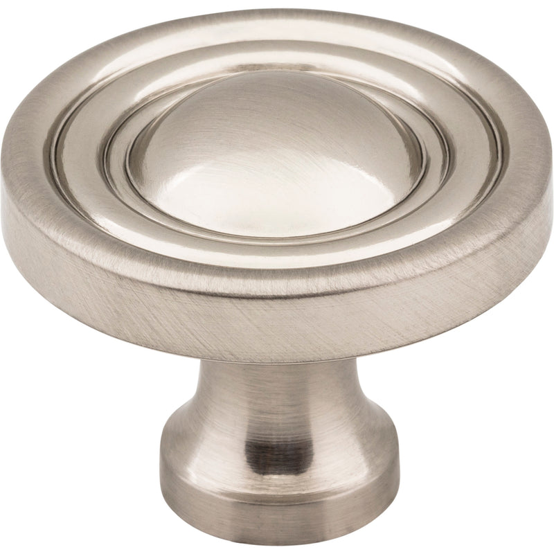 1-3/8" Diameter Satin Nickel Round Bella Cabinet Knob