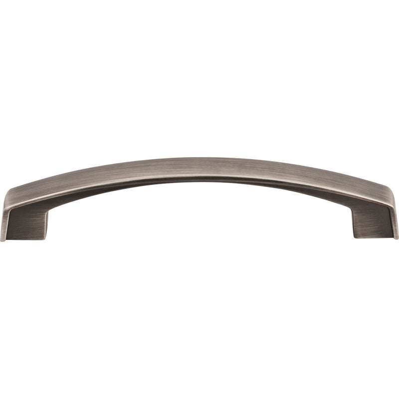 128 mm Center-to-Center Brushed Pewter Square Merrick Cabinet Pull