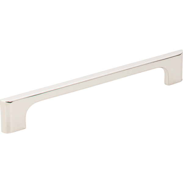 160 mm Center-to-Center Polished Nickel Asymmetrical Leyton Cabinet Pull