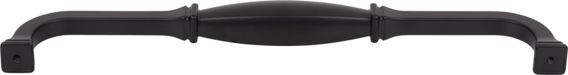 18" Center-to-Center Matte Black Audrey Appliance Handle