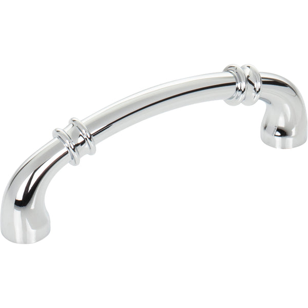 96 mm Center-to-Center Polished Chrome Marie Cabinet Pull