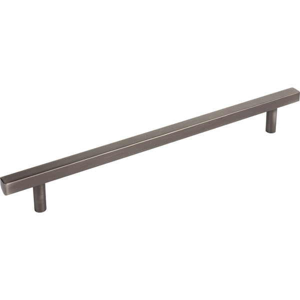 12" Center-to-Center Brushed Pewter Square Dominique Appliance Handle