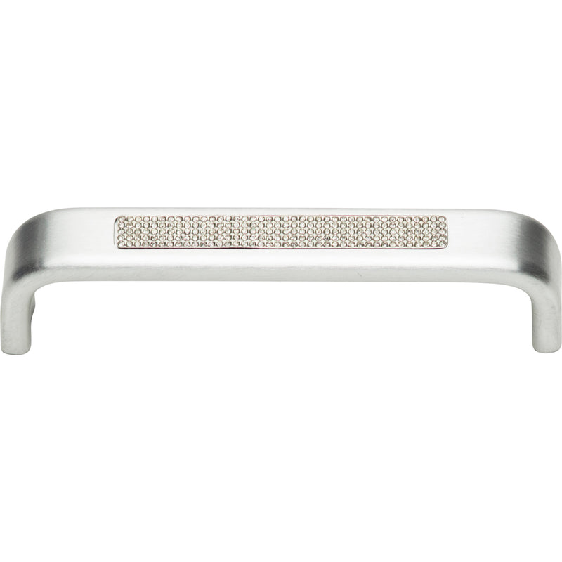 Crystal Inset Arch Pull 5 1/16 Inch (c-c) Matte Chrome