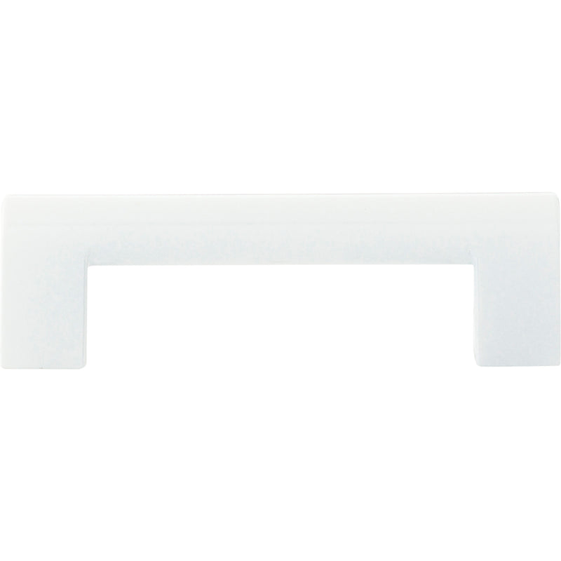 Round Rail Pull 3 3/4 Inch (c-c) White Gloss