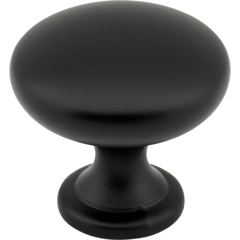 1-3/16" Diameter Matte Black Madison Cabinet Mushroom Knob