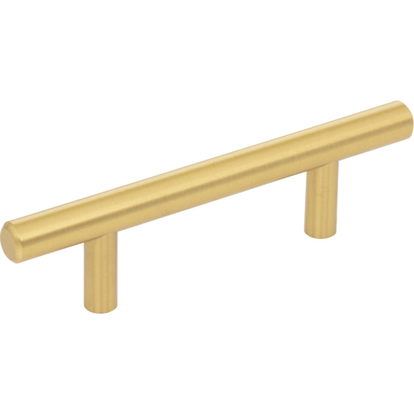 3" Center-to-Center Brushed Gold Naples Cabinet Bar Pull