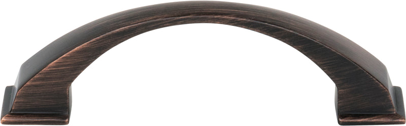 96 mm Center-to-Center Brushed Oil Rubbed Bronze Arched Roman Cabinet Pull