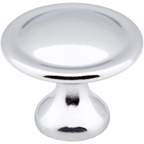 1-1/8" Diameter Polished Chrome Button Watervale Cabinet Mushroom Knob