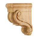 3" W x 6" D x 8" H Cherry Scrolled Corbel