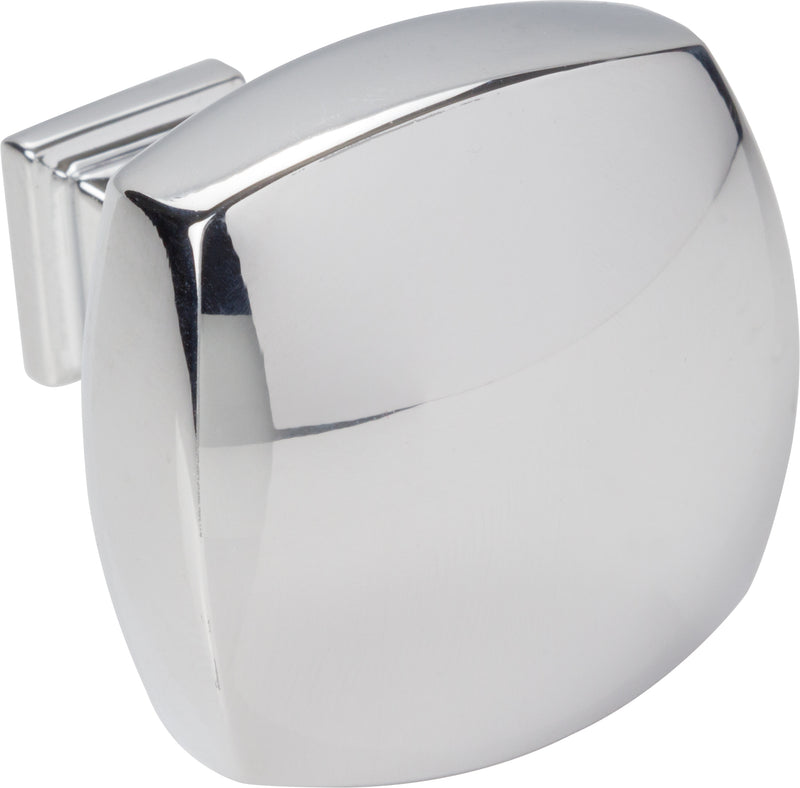 1-3/8" Overall Length Polished Chrome Square Audrey Cabinet Knob