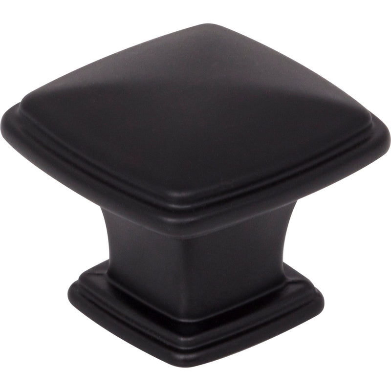 1-3/16" Overall Length Matte Black Square Milan 1 Cabinet Knob