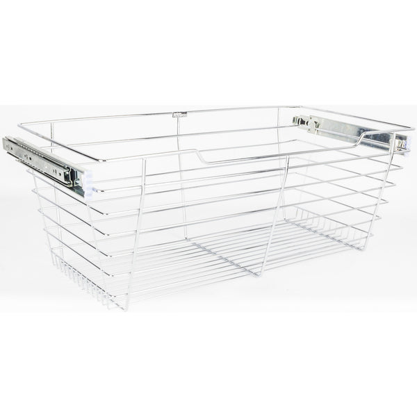 Chrome Closet Pullout Basket with Slides 14"D x 17"W x 11"H