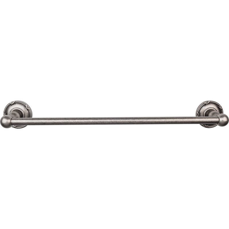 Edwardian Bath Towel Bar 18 Inch Single - Ribbon Bplate Antique Pewter