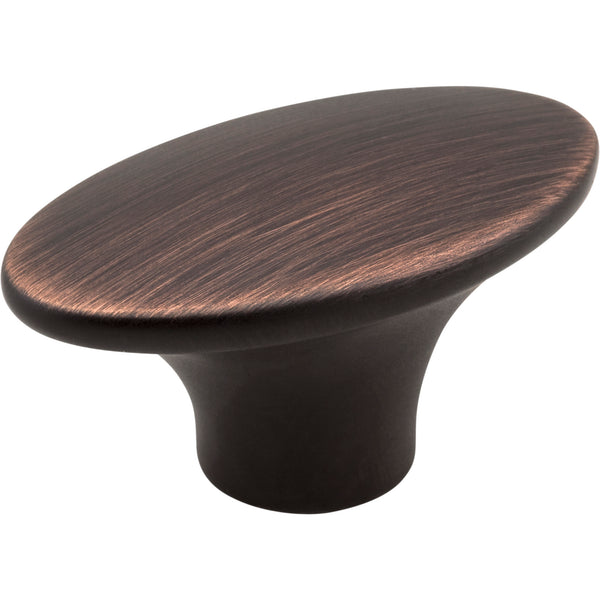 1-7/8" Overall Length Brushed Oil Rubbed Bronze Oval Hudson Cabinet Knob