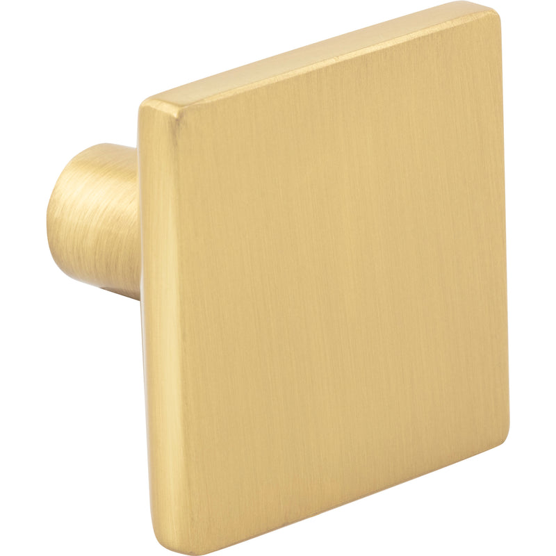 1-5/8" Overall Length Brushed Gold Walker 1 Square Knob