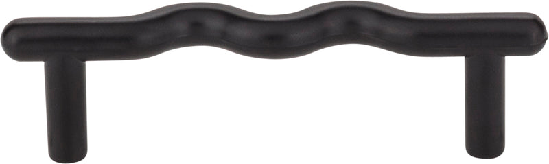 3" Center-to-Center Matte Black Wavy Verona Cabinet Pull