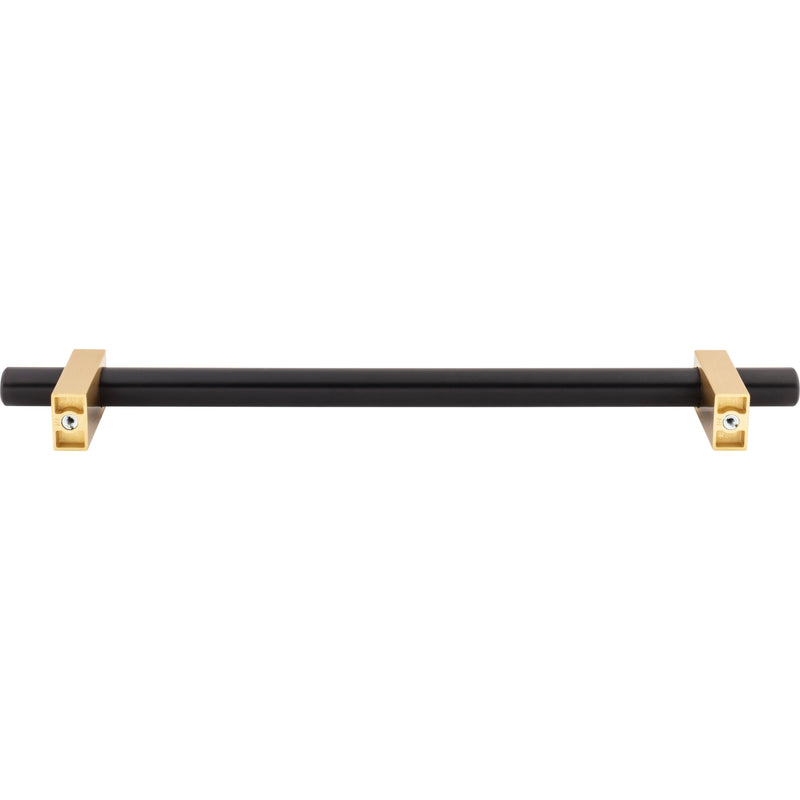 12" Center-to-Center Matte Black with Brushed Gold Larkin Appliance Handle