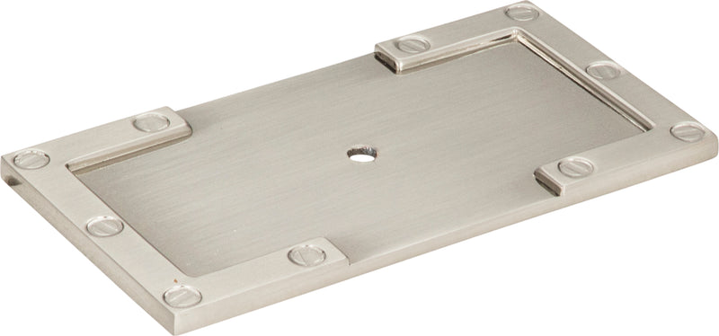 Campaign L-Bracket Backplate 3 11/16 Inch Brushed Nickel