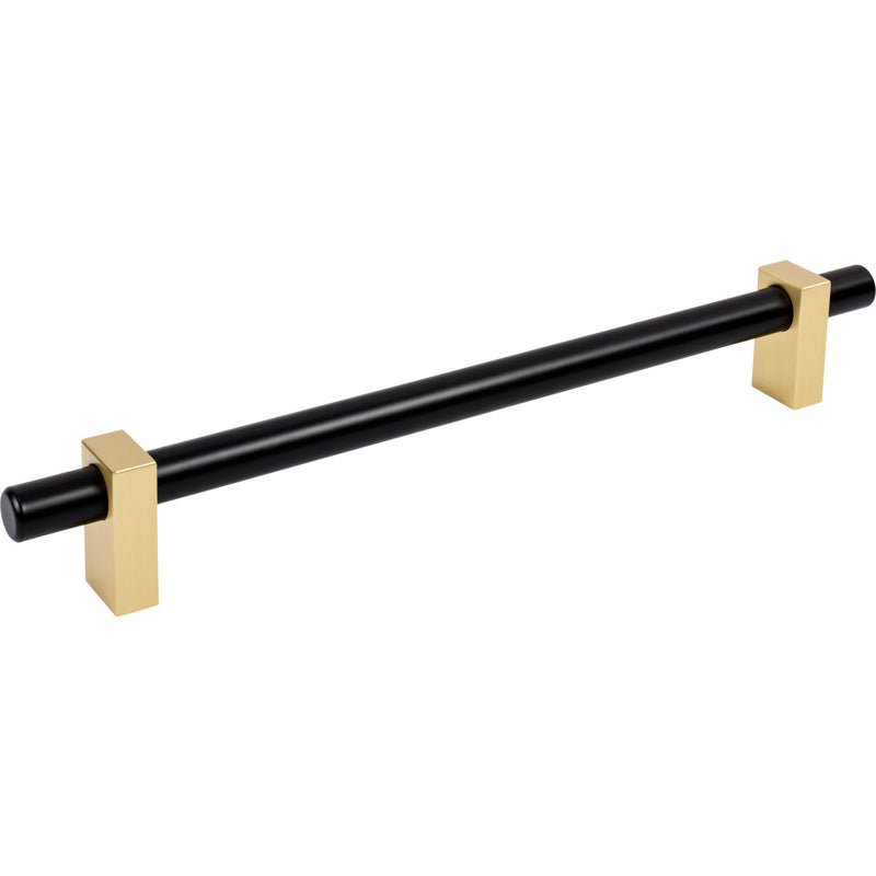 12" Center-to-Center Matte Black with Brushed Gold Larkin Appliance Handle