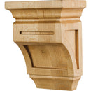 3" W x 2" D x 4" H Rubberwood Mission Corbel