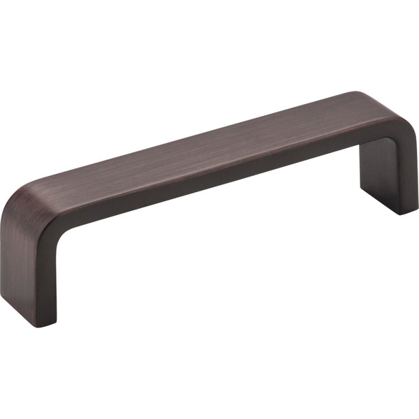 4" Center-to-Center Brushed Oil Rubbed Bronze Square Asher Cabinet Pull