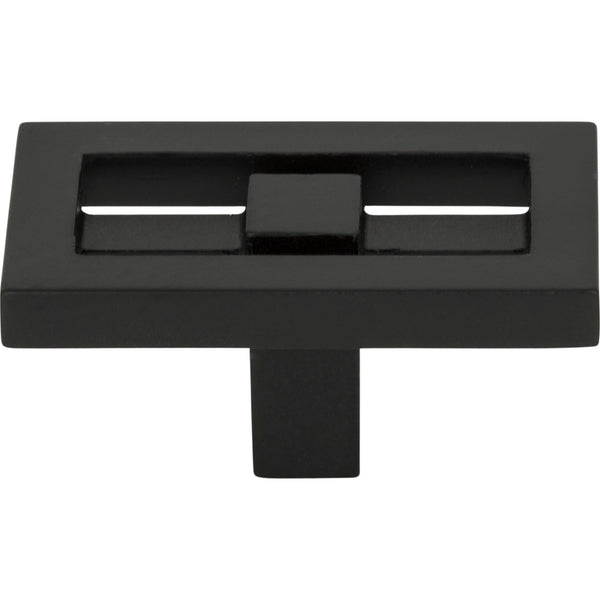 Nobu Rectangle Knob 1 3/4 Inch Matte Black