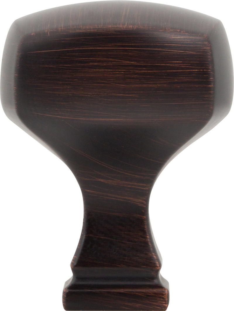 1-1/8" Overall Length Brushed Oil Rubbed Bronze Square Audrey Cabinet Knob