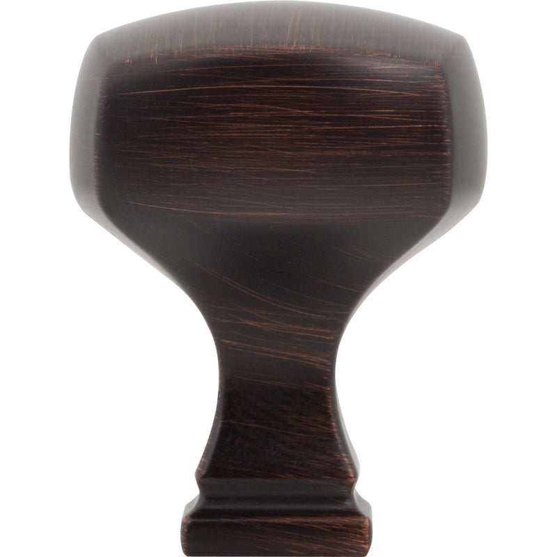 1-1/8" Overall Length Brushed Oil Rubbed Bronze Square Audrey Cabinet Knob