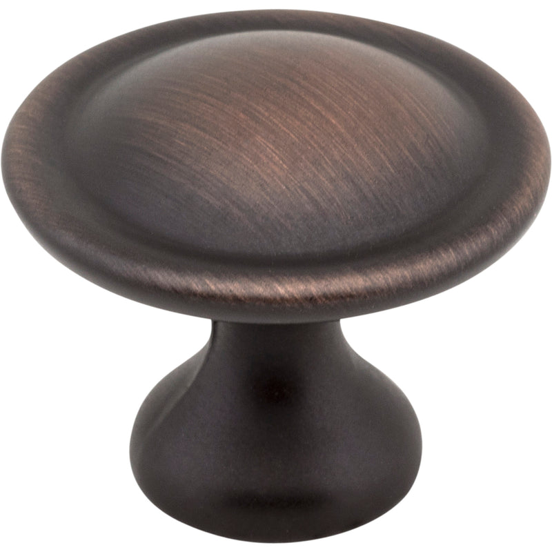 1-1/8" Diameter Brushed Oil Rubbed Bronze Button Watervale Cabinet Mushroom Knob