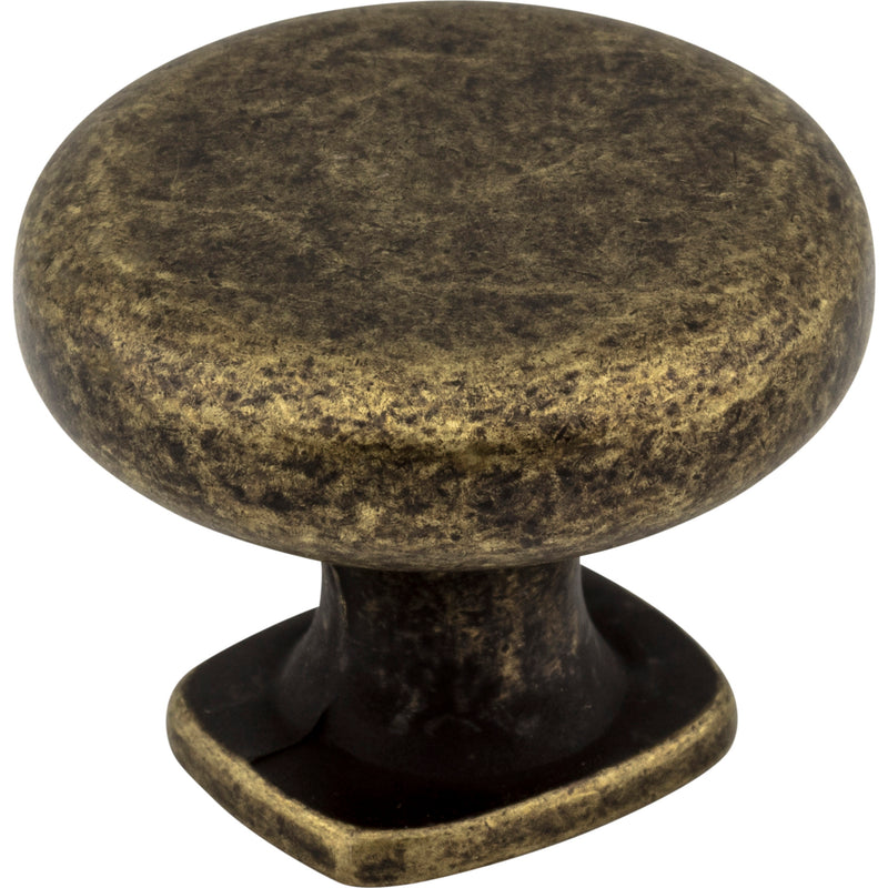 1-3/8" Diameter Distressed Antique Brass Belcastel 1 Cabinet Knob