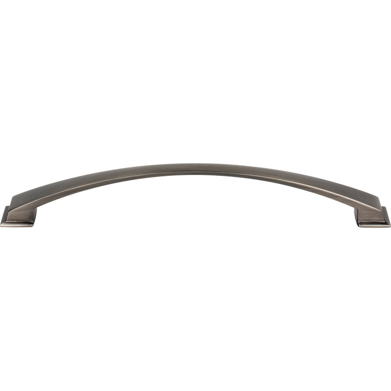 224 mm Center-to-Center Brushed Pewter Arched Roman Cabinet Pull