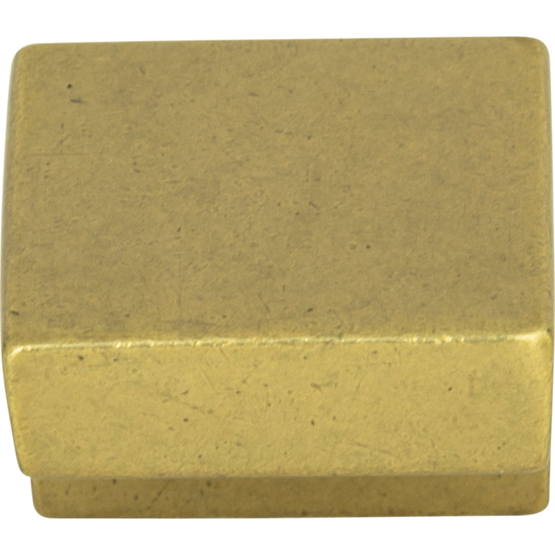 Small Square Knob 5/8 Inch (c-c) Vintage Brass