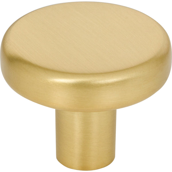 1-1/4" Diameter Brushed Gold Gibson Cabinet Knob
