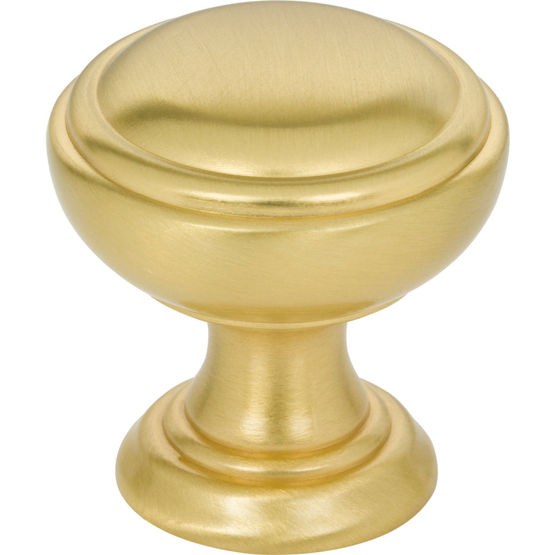 1-1/4" Diameter Brushed Gold Tiffany Cabinet Knob