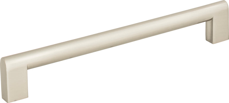 Round Rail Pull 7 9/16 Inch (c-c) Brushed Nickel