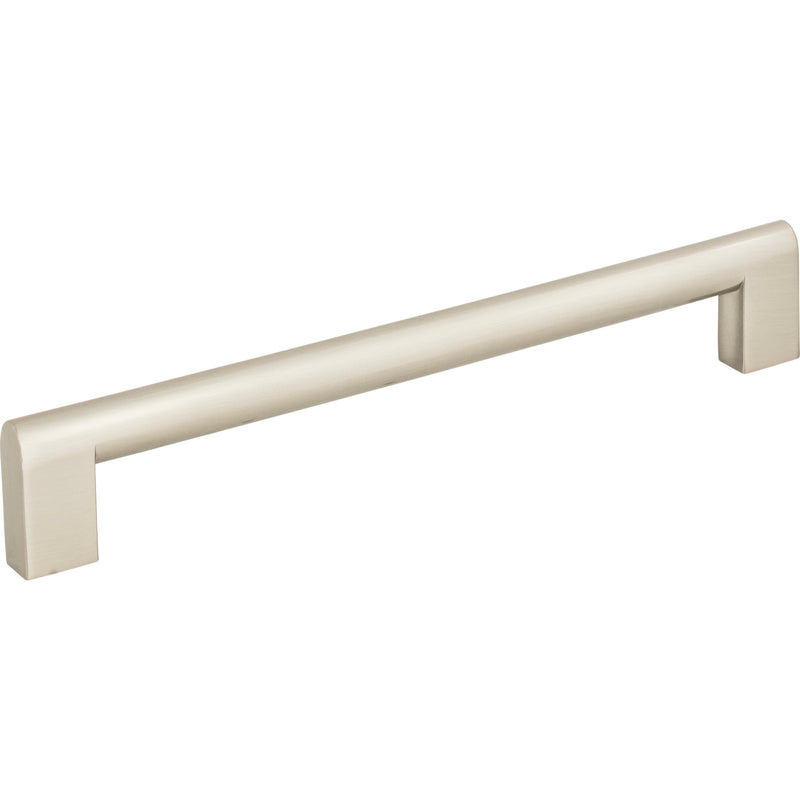 Round Rail Pull 7 9/16 Inch (c-c) Brushed Nickel