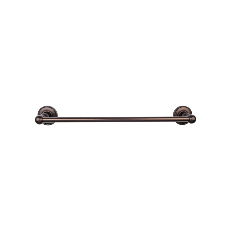 Edwardian Bath Towel Bar 30 In. Single - Beaded Bplate Oil Rubbed Bronze