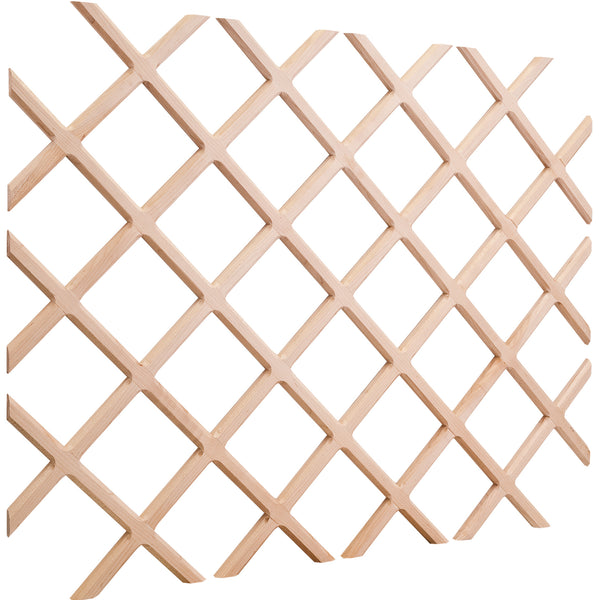 48" H x 36" W Alder Wine Bottle Lattice