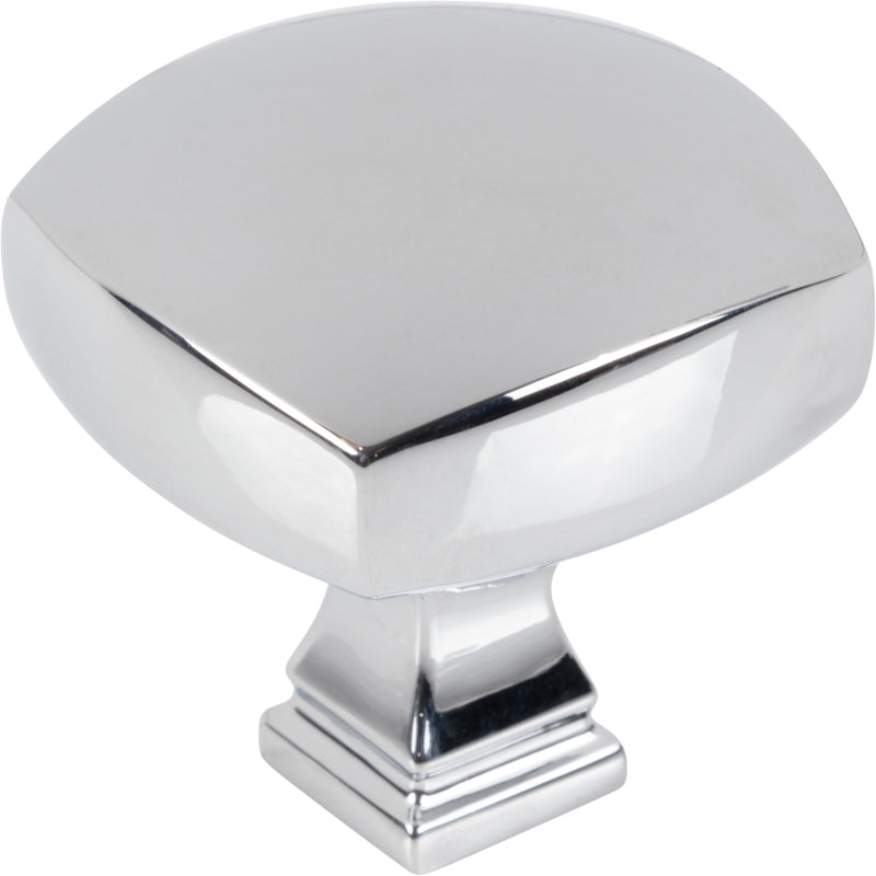 1-3/8" Overall Length Polished Chrome Square Audrey Cabinet Knob