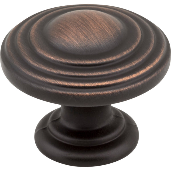 1-1/4" Diameter Brushed Oil Rubbed Bronze Stacked Bremen 2 Cabinet Knob