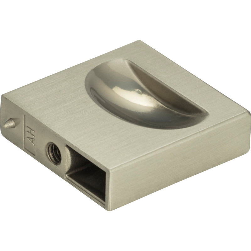 Thin Square Knob 1 1/4 Inch Brushed Nickel