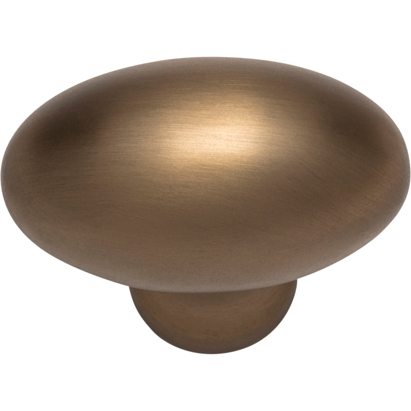 1-9/16" Overall Length Satin Bronze Football Lyon Cabinet Knob