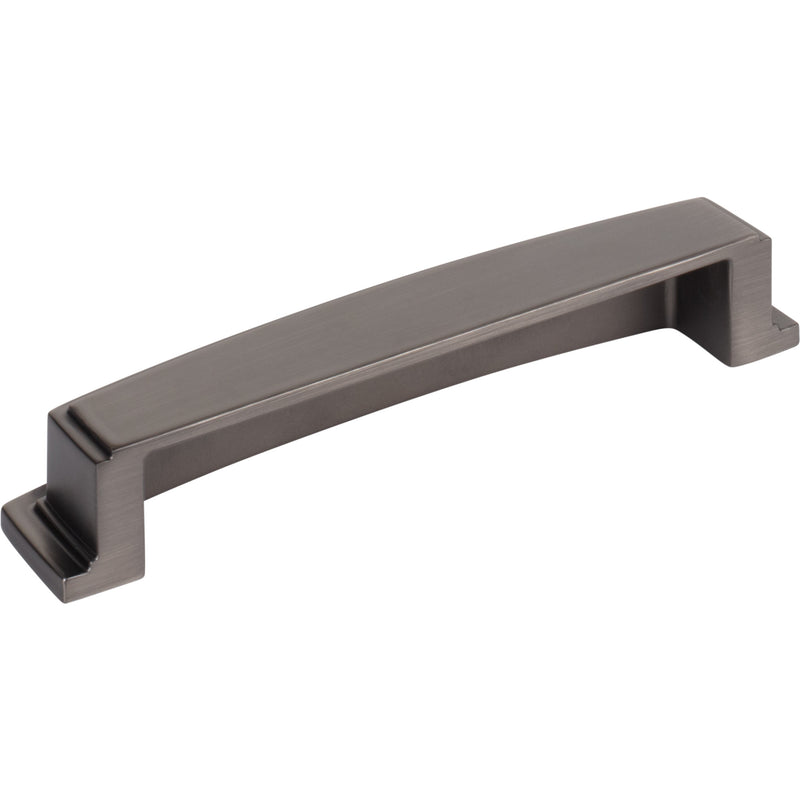 128 mm Center Brushed Pewter Square-to-Center Square Renzo Cabinet Cup Pull